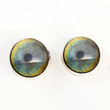 Blue and Green Leopard Sew on Glass Eyes