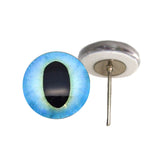 Friendly sweet light blue dragon glass eyes on wire pin posts