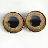 Light Brown Tropical Owl Inspired Sew-On Button Glass Eyes