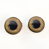 Light Brown Tropical Owl Inspired Sew-On Button Glass Eyes