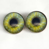 Light Green human inspired sew on glass eyes