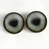 Light Green Weimaraner Dog Inspired Sew-On Button Glass Eyes