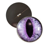 Light purple cat dragon sew on glass eyes