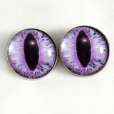 Light purple cat dragon sew on glass eyes