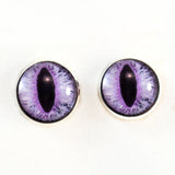 Light purple cat dragon sew on glass eyes