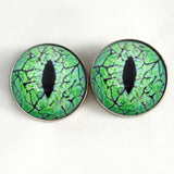 Electric Lime Green Raptor Sew on Glass Eyes
