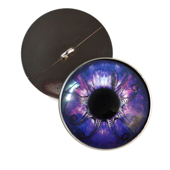 Magical purple octopus sew on glass eyes
