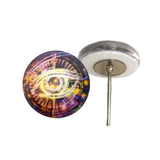 Magical Cyberpunk technology glass eyes on wire pin posts