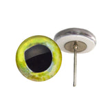 Mahi Mahi Dolphin Fish Inspired glass cabochon eyes on wire pin posts