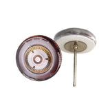Mechanical Robot Droid Flatback Glass Eye Cabochons on Wire Pin Posts