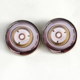 10mm - 30mm Mechanical Robot Droid Flatback Glass Cabochon Button Eyes Sew On with Loops