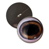 10mm - 30mm Medium Brown Realistic Deer Flatback Glass Eye Cabochons with Whites Sew On Shank Loops