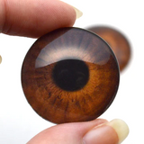 medium brown glass eyes