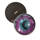 Purple and teal moon and star sew on glass cabochons