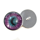 Purple and teal moon and star sew on glass cabochons