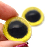 High Domed Yellow Osprey Glass Eyes
