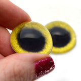 High Domed Yellow Osprey Glass Eyes