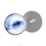 Contracted pale blue goat sew on glass eyes