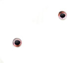 6mm Peach Colored Glass Fish Eyes
