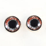 Red Black Fantasy Gothic Sew-On Button Glass Eyes