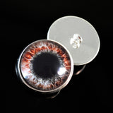 Red Black Fantasy Gothic Sew-On Button Glass Eyes