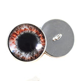 Red Black Fantasy Gothic Sew-On Button Glass Eyes