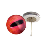 Red octopus glass eyes on wire pin posts