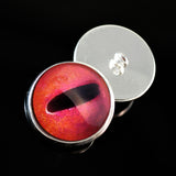 Red octopus sew on glass eyes