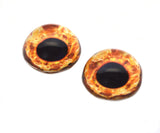 High Domed Fire Round Pupil Glass Eyes