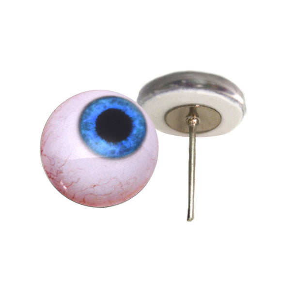 Side Glance Blue Eyes on Wire pin posts
