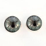 Light Blue Spider Sew-On Button Glass Eyes