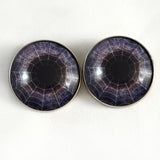 Dark Purple Spiderweb Sew-On Button Glass Eyes