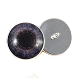 Dark Purple Spiderweb Sew-On Button Glass Eyes