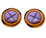 X-Stitch Glass Eyes with Fabric Button Design