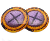 X-Stitch Glass Eyes with Fabric Button Design