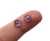 6mm X-Stitch Glass Eyes with Fabric Button Design