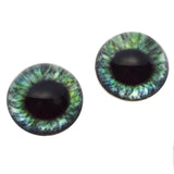 High Domed Teal Green Human Glass Eyes