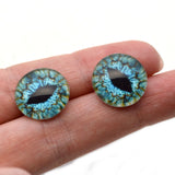 16mm Turquoise Blue Dragon Glass Eyes