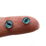 6mm Turquoise Blue Dragon Glass Eyes