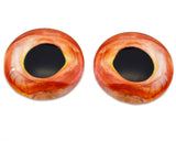 Veined Peach and Red Fish Fry Glass Eyes