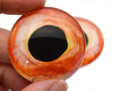 Veined Peach and Red Fish Fry Glass Eyes