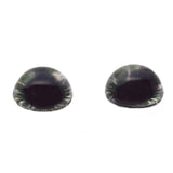 High Domed Wide Dark Green Dragon Glass Eyes