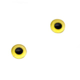 6mm Yellow Snow Owl Glass Bird Eyes