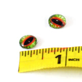 10mm Green and Orange Dragon Glass Eyes