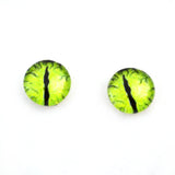 Lime Green Dragon Glass Eyes
