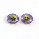 Purple and Green Star Fantasy Glass Eyes