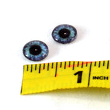 10mm Purple and Teal Clockface Steampunk Glass Eyes