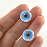 14mm Blue Human Glass Eyes with Whites