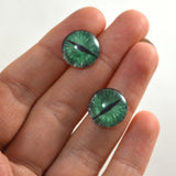 14mm Green and Gray Dragon Glass Eyes