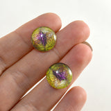14mm Yellow and Purple Lizard Reptile Glass Eyes